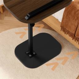 FLAVORA Adjustable C-Shaped Black Walnut Sofa Side Table for Coffee Laptop in Brown - thumbnail 4