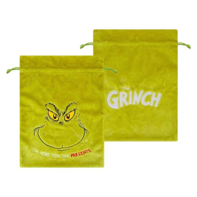 VFM e-Store Grinch Christmas Santa Sack Festive Gift 70cm x 50cm Green X 1 - Size: 70 cm x 50 cm - image 1