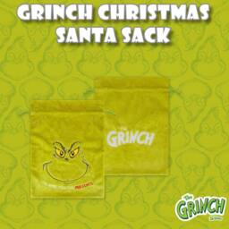 VFM e-Store Grinch Christmas Santa Sack Festive Gift 70cm x 50cm Green X 1 - Size: 70 cm x 50 cm - thumbnail 3