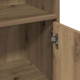 Berkfield Home Spacious Bathroom Cabinet Artisan Oak 30x30x95 cm Engineered Wood in Brown - Size: 30 x 30 x 95 cm - thumbnail 8