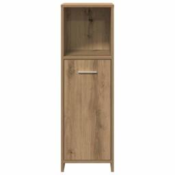 Berkfield Home Spacious Bathroom Cabinet Artisan Oak 30x30x95 cm Engineered Wood in Brown - Size: 30 x 30 x 95 cm - thumbnail 5
