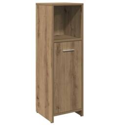 Berkfield Home Spacious Bathroom Cabinet Artisan Oak 30x30x95 cm Engineered Wood in Brown - Size: 30 x 30 x 95 cm - thumbnail 3