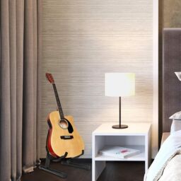 Xample Guitar Floor Stand Holder A Frame Universal Fits Acoustic Electric Bass Stand UK in Black - thumbnail 4