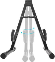 Xample Guitar Floor Stand Holder A Frame Universal Fits Acoustic Electric Bass Stand UK in Black - thumbnail 7