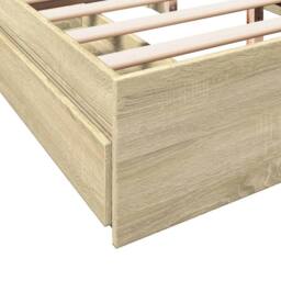 Berkfield Home Modern Bed Frame with Drawers without Mattress Sonoma Oak 160x200 cm in Light Tan - thumbnail 8