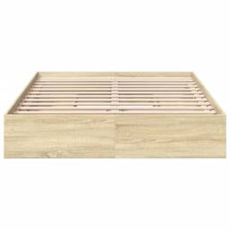 Berkfield Home Modern Bed Frame with Drawers without Mattress Sonoma Oak 160x200 cm in Light Tan - thumbnail 4