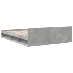 Berkfield Home Modern Bed Frame with Drawers without Mattress Concrete Grey 140x - thumbnail 6