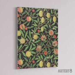 "Artery8 Pomegranate & Citrus Pattern Canvas Wall Art Print Morris in Green - Size: W18"" x H24""" - thumbnail 2