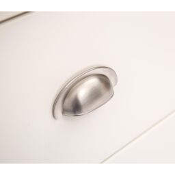 Cabinet Bits Lovere 4 Drawer Chest of Drawers Chrome Cup Handle in Off-White - thumbnail 6