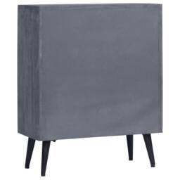 Berkfield Home Sideboard Solid Mango Wood 60x30x76 cm in Grey - Size: 60 x 30 x 76 cm - thumbnail 4