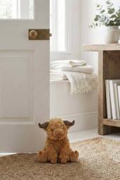 Homescapes Luxury Fabric Highland Cow Doorstop in Orange - thumbnail 5