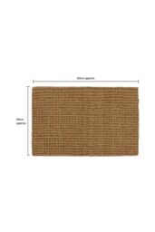 JVL Tallis Boucle Coir Latex Backed Door Mat 40x60cm in Natural - Size: 40 cm x 60 cm - thumbnail 5