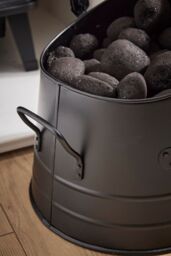 Dibor Fireside Black Coal, Log Storage & Kindling Bucket with Shovel H27 x W26cm - thumbnail 2
