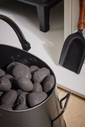 Dibor Fireside Black Coal, Log Storage & Kindling Bucket with Shovel H27 x W26cm - thumbnail 3