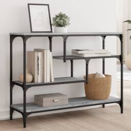 Berkfield Home Console Table Grey Sonoma 100x30x75 cm Engineered Wood - Size: 100 x 30 x 75 cm - thumbnail 2