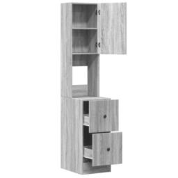 Berkfield Home Kitchen Cabinet Grey Sonoma 35x50x180 cm Engineered Wood - Size: 35 x 50 x 180 cm - thumbnail 7