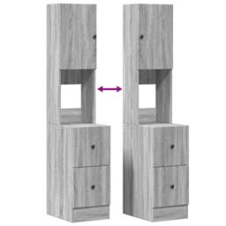 Berkfield Home Kitchen Cabinet Grey Sonoma 35x50x180 cm Engineered Wood - Size: 35 x 50 x 180 cm - thumbnail 8