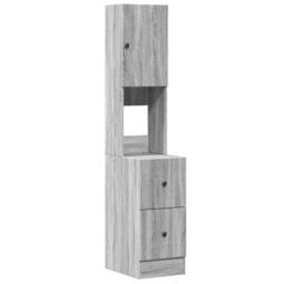Berkfield Home Kitchen Cabinet Grey Sonoma 35x50x180 cm Engineered Wood - Size: 35 x 50 x 180 cm