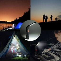 NESTLUNE 2 Pack USB Rechargeable COB Magnetic LED in Black - thumbnail 6