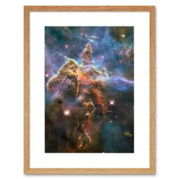 Artery8 Wall Art Print Hubble Space Astronomy Pillar & Jets HH 901/902 Colourful Carina Nebula View The Largest Star Birth Region In The Milky Way - thumbnail 1