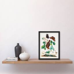 Artery8 House Wren Butterflies Beetle & Spider Bolton Framed Wall Art Print - Size: A4 - thumbnail 2