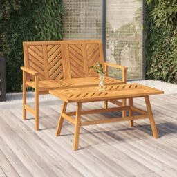 Berkfield Home Garden Bench 109 cm Solid Wood Acacia in Brown - thumbnail 1