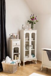 Orsina Rustic Rattan Set Of Two Washed Storage Baskets in White - thumbnail 3