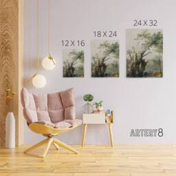 "Artery8 The Holy Tree of Metereah D. Roberts Vintage Canvas Wall Art in Green - Size: W18"" x H24""" - thumbnail 4