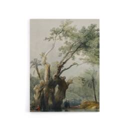 "Artery8 The Holy Tree of Metereah D. Roberts Vintage Canvas Wall Art in Green - Size: W18"" x H24""" - thumbnail 1