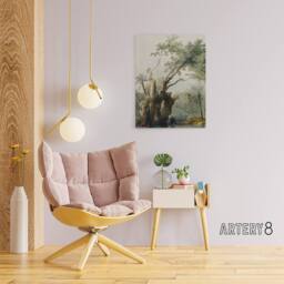 "Artery8 The Holy Tree of Metereah D. Roberts Vintage Canvas Wall Art in Green - Size: W18"" x H24""" - thumbnail 3
