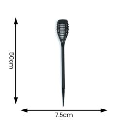 ValueLights Pack of 6 - Solar Powered Outdoor Black Spike Lights with Flame Effect - thumbnail 4