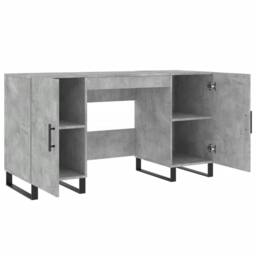 Berkfield Home Elegant Desk Concrete Grey 140x50x75 cm Engineered Wood - Size: 140 x 50 x 75 cm - thumbnail 5