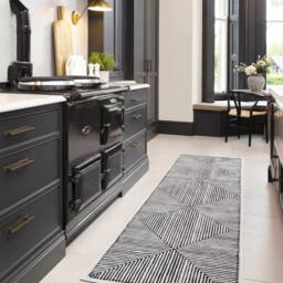 Kukoon Black & White Geometric Abstract Machine Washable Soft Area Rug - Size: 200 cm x 290 cm - thumbnail 6