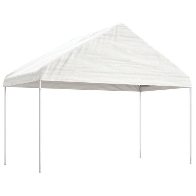Berkfield Home Gazebo with Roof White 20.07x4.08x3.22 m Polyethylene - image 1