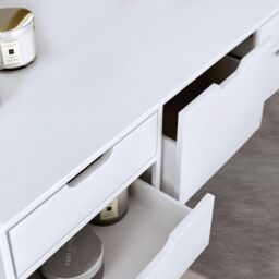 CARME HOME Gabriella Dressing Table-White/Black in White - thumbnail 2