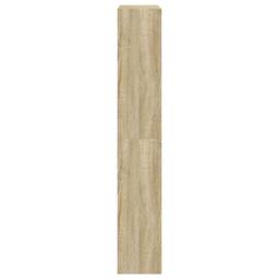 Berkfield Home Shoe Cabinet Sonoma Oak 80x21x125.5 cm Engineered Wood in Light Brown - thumbnail 6