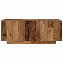 Berkfield Home TV Cabinet with LED Lights Old Wood 260x35x40 cm Engineered Wood in Brown - Size: 260 x 35 x 40 cm - thumbnail 9