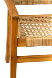 Nordlys Set of 2 Solid Acacia Wood & Rope Garden Chairs in Brown - thumbnail 9