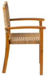 Nordlys Set of 2 Solid Acacia Wood & Rope Garden Chairs in Brown - thumbnail 8