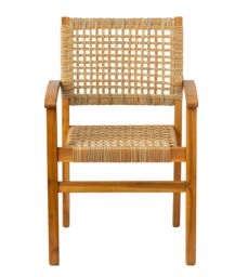 Nordlys Set of 2 Solid Acacia Wood & Rope Garden Chairs in Brown - thumbnail 7