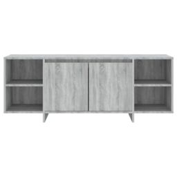 Berkfield Home TV Cabinet Grey Sonoma 130x35x50 cm Engineered Wood - Size: 130 x 35 x 50 cm - thumbnail 5