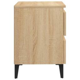 Berkfield Home Bed Cabinets 2 pcs Sonoma Oak 40x35x50 cm Engineered Wood in Light Tan - Size: 40 x 35 x 50 cm - thumbnail 5