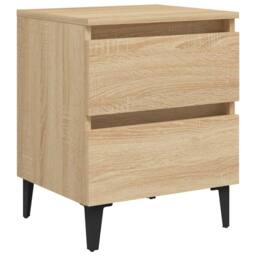 Berkfield Home Bed Cabinets 2 pcs Sonoma Oak 40x35x50 cm Engineered Wood in Light Tan - Size: 40 x 35 x 50 cm - thumbnail 3