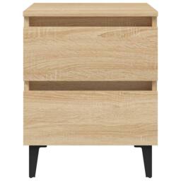 Berkfield Home Bed Cabinets 2 pcs Sonoma Oak 40x35x50 cm Engineered Wood in Light Tan - Size: 40 x 35 x 50 cm - thumbnail 4