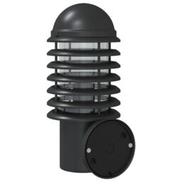 Berkfield Home Outdoor Wall Light with Sensor Black Stainless Steel - thumbnail 6