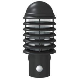 Berkfield Home Outdoor Wall Light with Sensor Black Stainless Steel - thumbnail 4