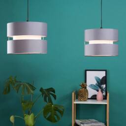 FLAVORA Add LED Bulb-Pair of Grey Ceiling Light Shades - thumbnail 6