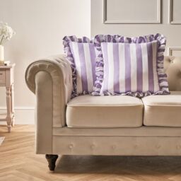 2 Pack Stripe Frill Filled Cushion Cover - thumbnail 4