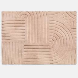 OHS Contemporary Tufted Arches Rug Floor Carpet Non Slip Area Mat in Tan - Size: 120 cm x 170 cm - thumbnail 2