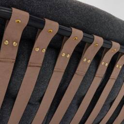 Home Detail Marbella Black Garden Rocking Chair with Grey Cushions - thumbnail 5